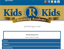 Tablet Screenshot of kidsrkidssugarland.com